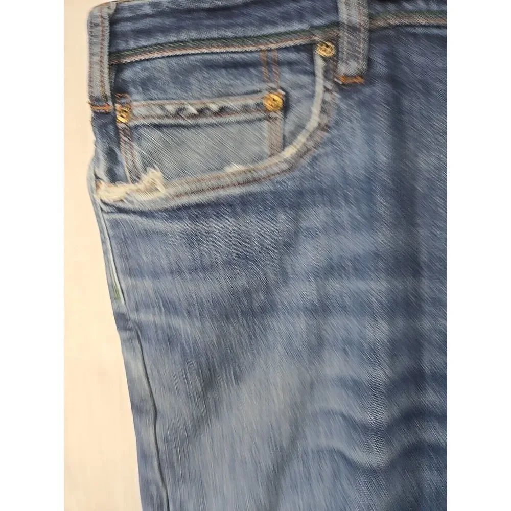 Orvis Jeans Men's Size 46x27 Stretch‎ 5 Pocket Jeans Distressed Dark Wash